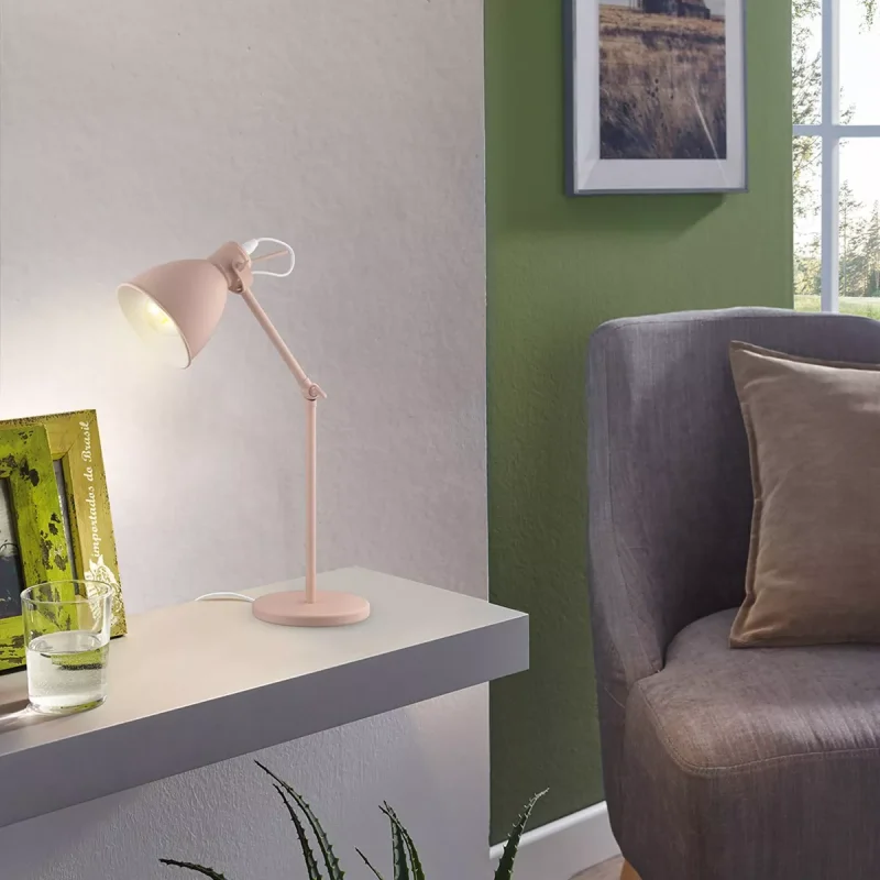Desk Lamp Pastel Apricot : Adjustable, ETL Listed, Modern Style for Office & Dorm